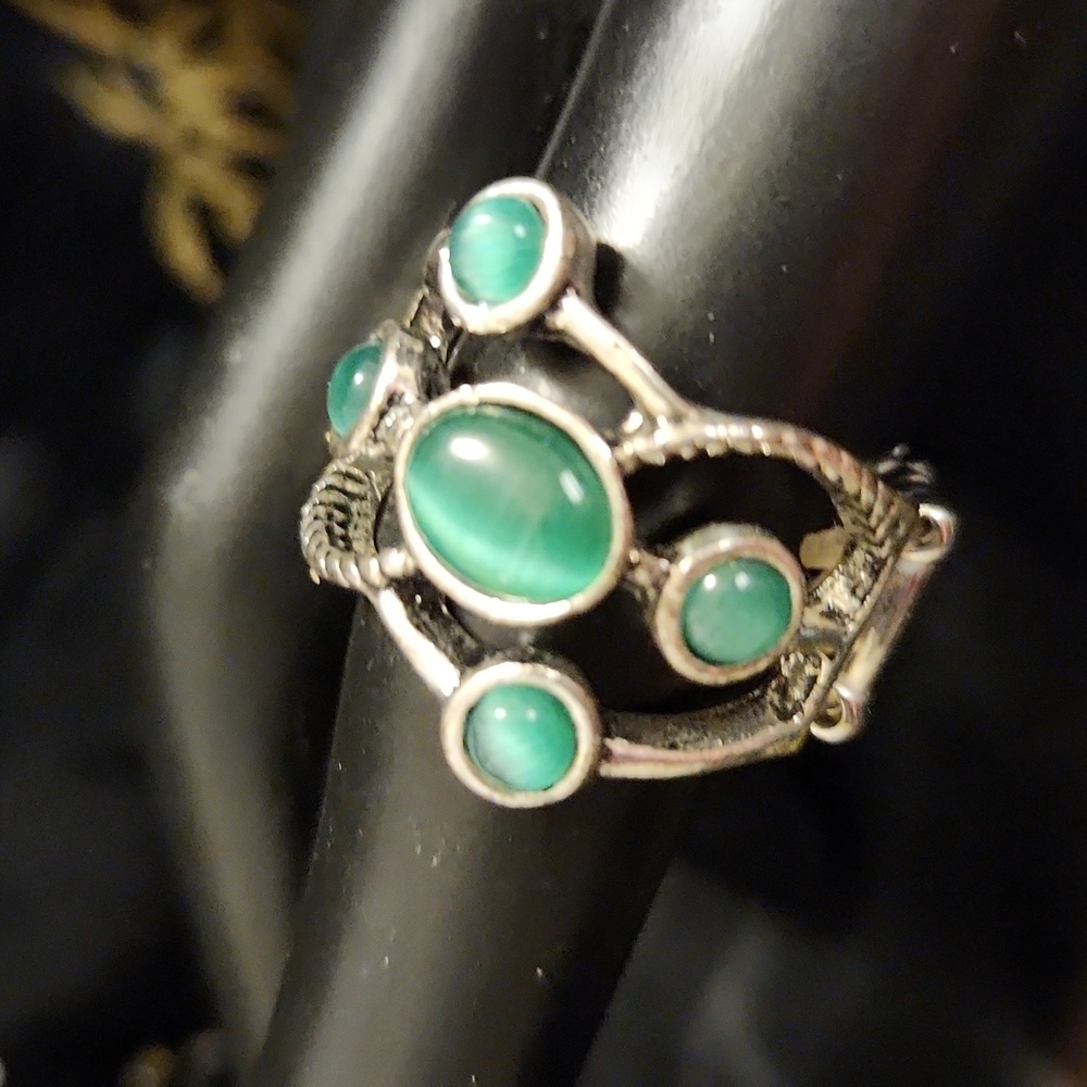 Paparazzi Green Cat Eye Ring - 104